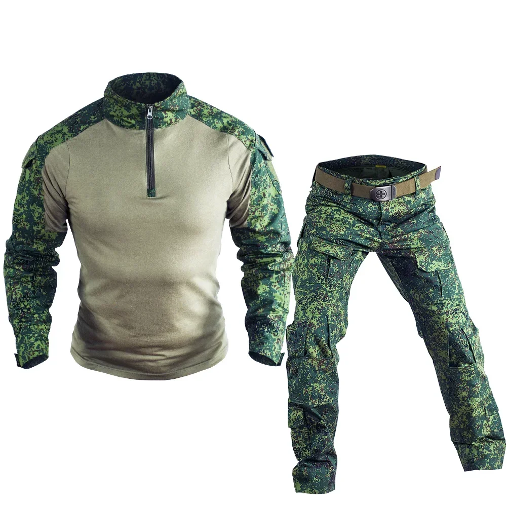 Trajes tácticos de uniforme para hombre, ropa de trabajo, camisa de combate de camuflaje para exteriores, ropa de entrenamiento de Paintball Airsoft y caza resistente al desgaste