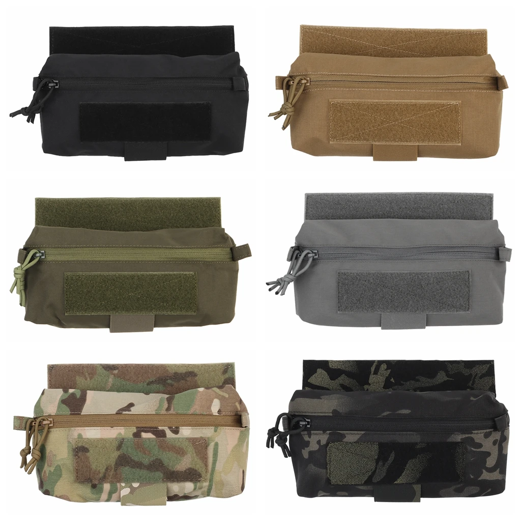 Bolsa de basura táctica, Mini bolsa de herramientas Molle, riñonera con gancho y bucle, Kit de transporte, bolsa para chaleco de combate Airsoft, aparejo de pecho
