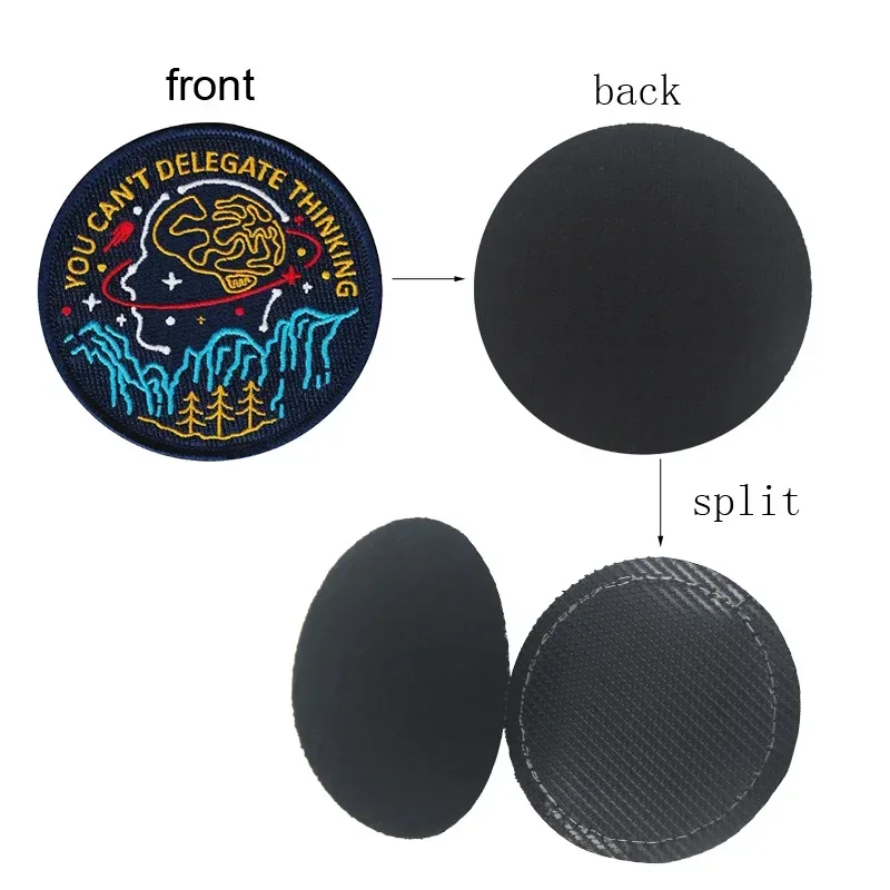 Parches bordados de código QR con emblema FIEN, Parche de gancho y bucle, sello de ropa, insignia de brazalete táctico con personalidad, decoración de mochila - imagen 3