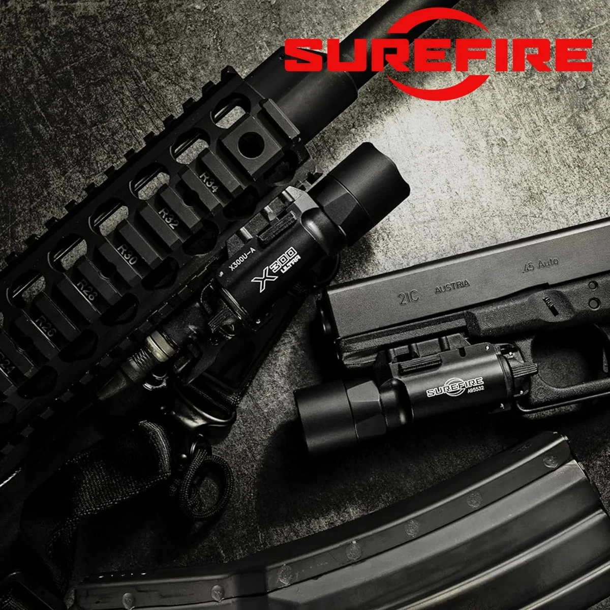 Táctico Surefire X300 Ultra X300U-A armas de Metal Airsoft pistola luz caza linterna AD Protector de lente personalizado - imagen 3