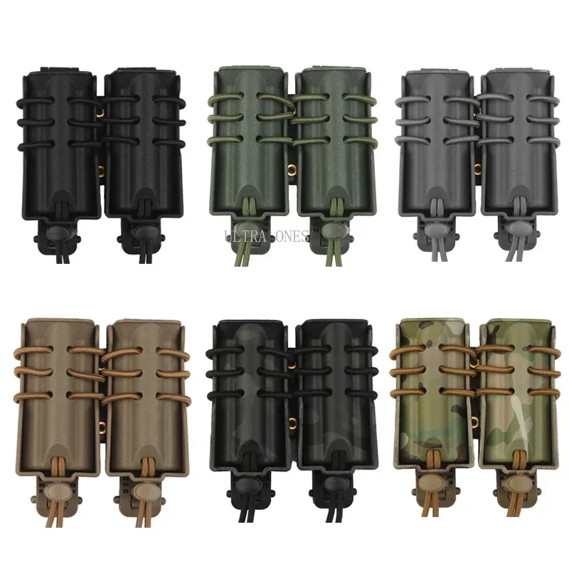 Bolsas dobles para revistas de 9MM, tiro táctico Airsoft Molle Mag Carrier Paintball, caza al aire libre, Rifle, pistola, soporte para revistas - imagen 2