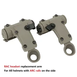 Auriculares tácticos electrónicos, auriculares RAC con cancelación de ruido, auriculares de tiro, accesorio de brazo de repuesto para casco táctico, riel de arco