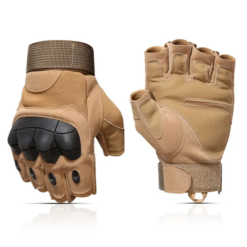 Guantes tácticos de medio dedo para hombre, guante de escalada para deportes al aire libre, Fitness, Camping, ciclismo, caza, senderismo, tiro - imagen 5