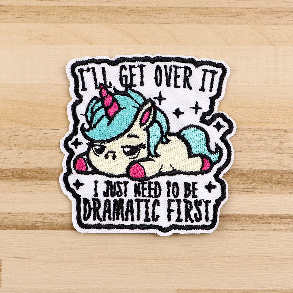 Parche para planchar bordado I'LL GET OVER IT, dibujos animados - imagen 5