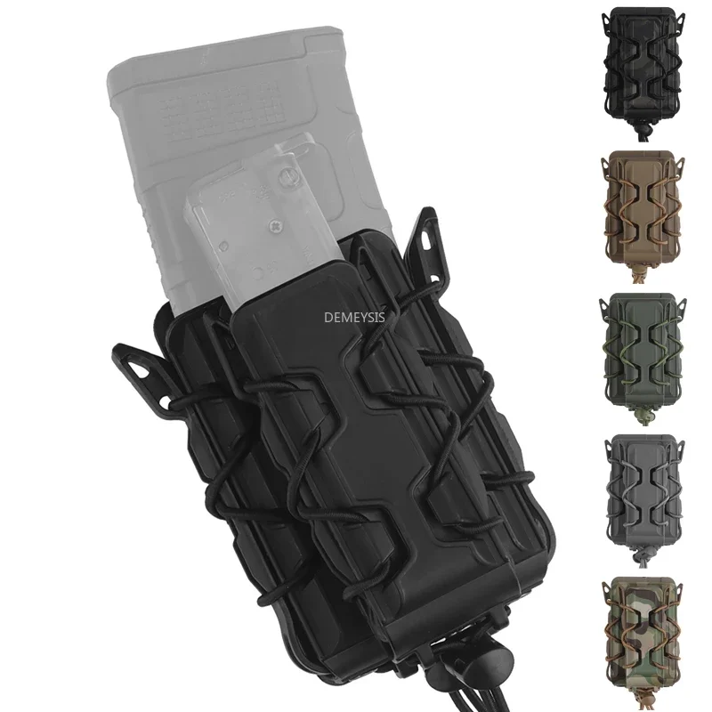Soporte táctico MOLLE doble Mag 5,56 9mm pistolas para Rifle bolsas para revistas tiro al aire libre caza cintura Mag Carrier Case