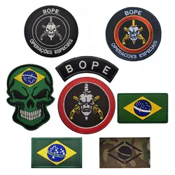 Parche táctico BOPE bordado emblema para ropa y mochila