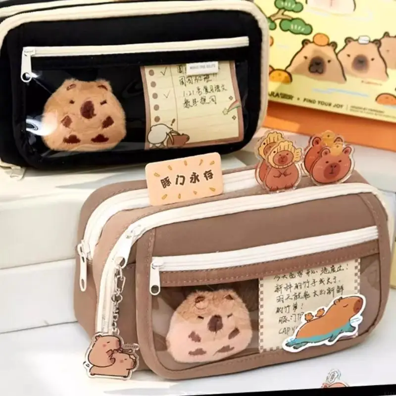 Estuche lápiz capacidad 9 compartimentos bolsas bolsas bolsas lápiz lápiz organizador lápiz gran capacidad para