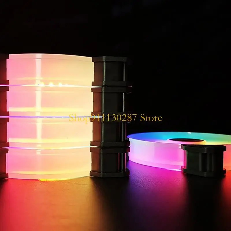 J1HC 120 mm para ventilador caja, RGB para ventiladores caja, 5 V-6 pines RGB para ventilador caja Coolmoon con C