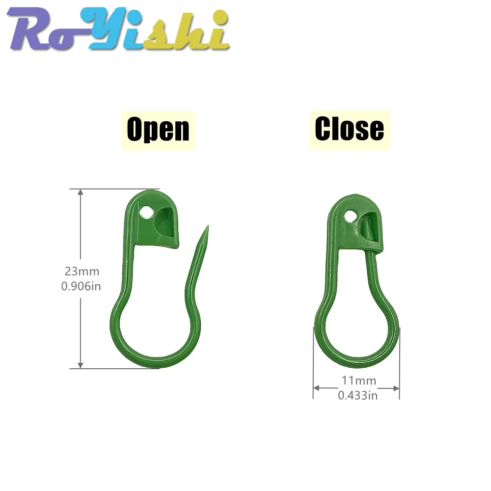 100 unids/caja de alfileres de seguridad de plástico coloridos, marcadores para tejer, Clips de punto de ganchillo para manualidades de costura, accesorios de ropa - imagen 3