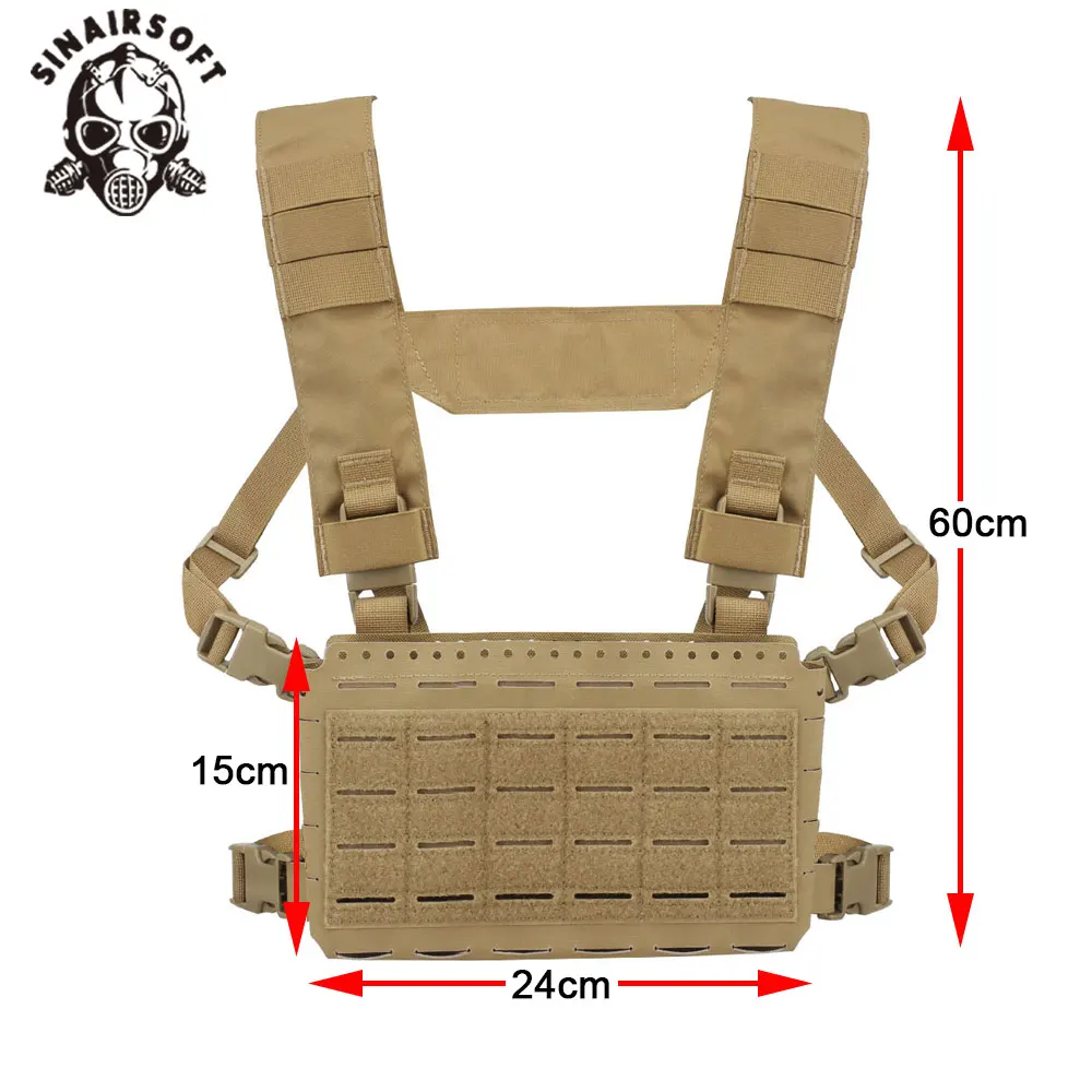 Chaleco táctico MK5, aparejo de pecho MOLLE, chasis de Micro lucha con bolsa de revistas 5,56, equipo de chaleco de caza militar para portador de placa - imagen 3
