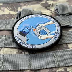 Parche "reabastecimiento de alarma", insignia de moral táctica, parches de gancho y bucle tejidos para ropa, pegatina de equipo militar del ejército