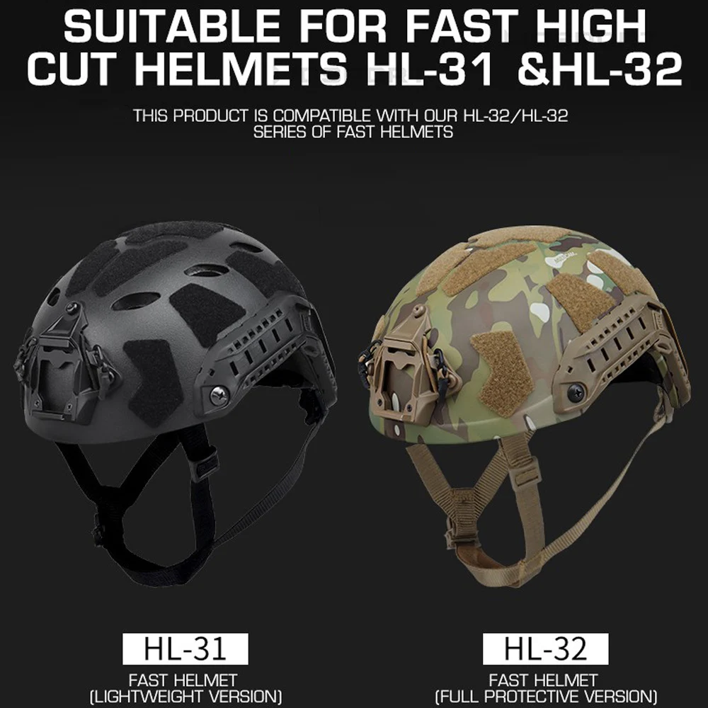 Accesorios para casco táctico, soporte de riel guía lateral para caza Airsoft FAST SF SUPER HIGH CUT, Kit de actualización de reparación de rieles de casco - imagen 5