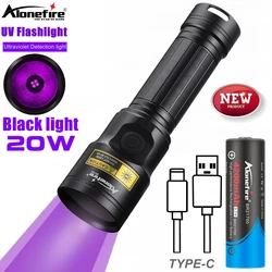 Linterna recargable LED UV 20W para curado de manchas y detección de fugas