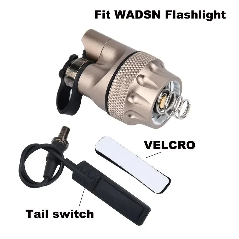 Interruptor de tapa de cola de WADSN Matal M300 M600 linterna táctica Airsoft constante momentáneo en interruptores de presión de doble función remota - imagen 3