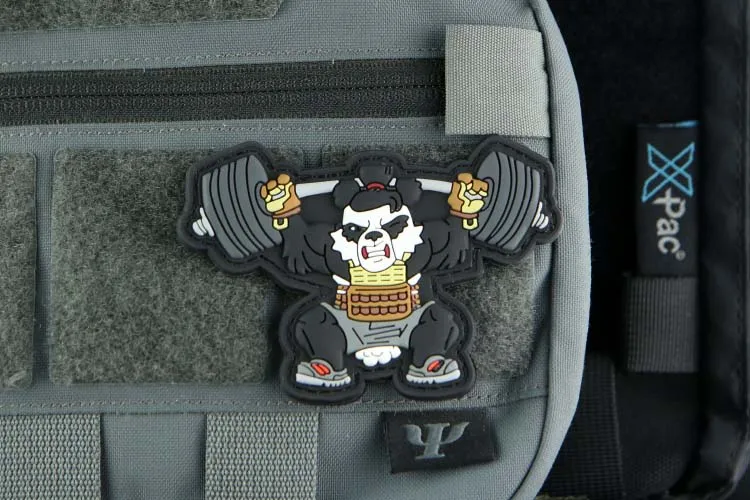 Parches de PVC de Panda para deportes de Fitness, insignia de moral táctica, decoración de mochila, pegatinas de gancho y bucle personalizadas - imagen 5