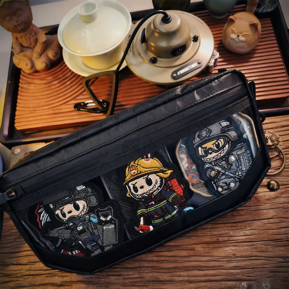 Parche bordado de escuadrón táctico, brazalete de dibujos animados de bombero del ejército de la Marina de la Fuerza Aérea para ropa, mochila, chaleco, decoración - imagen 5