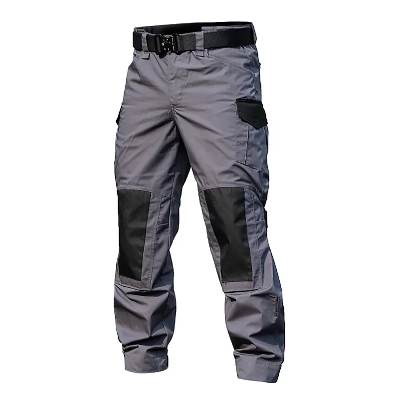 Pantalones Cargo tácticos de caza para hombre, pantalón verde con múltiples bolsillos, uniforme gris, empalme al aire libre, ropa de trabajo de otoño - imagen 4