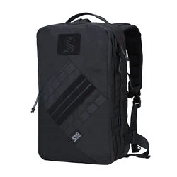 MGFLASHFORCE Mochila de viaje táctica para hombres, mochila de trabajo Molle, bolsa de transporte, compartimento para computadora portátil de 16", expandible de 24L a 35L