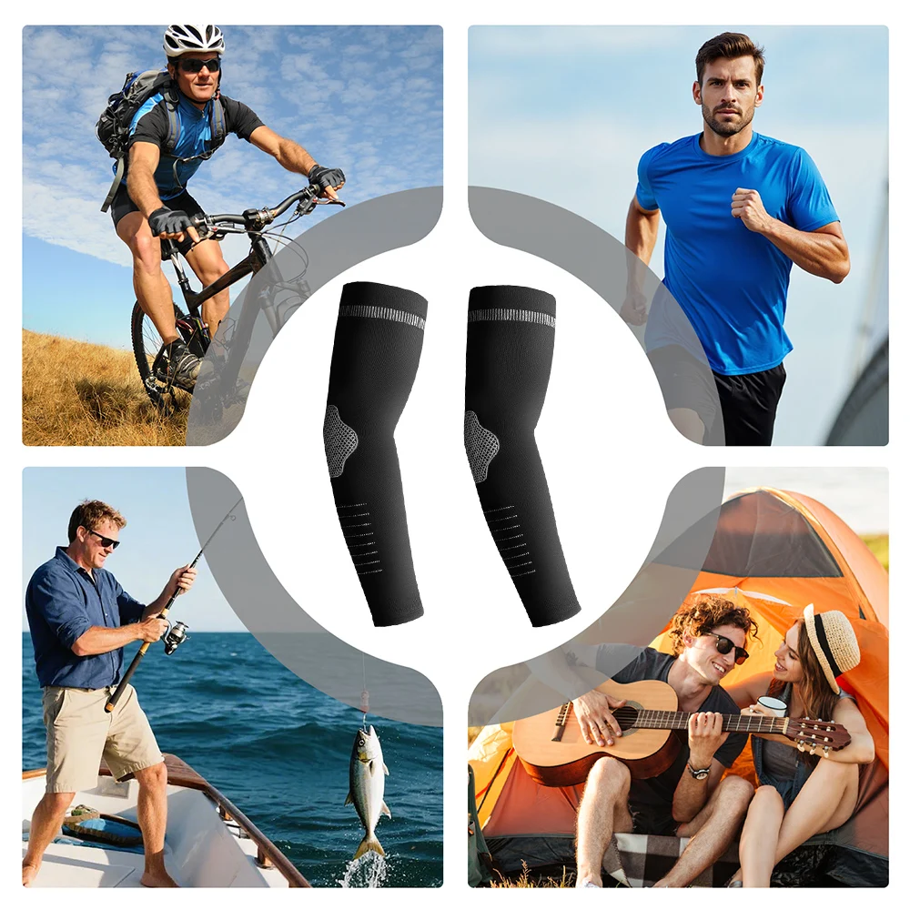 1 par de mangas de sol UV de verano, Protector de brazo de manga larga, funda deportiva de mangas de seda helada para pesca al aire libre/conducción/funda para brazo de ciclismo - imagen 3