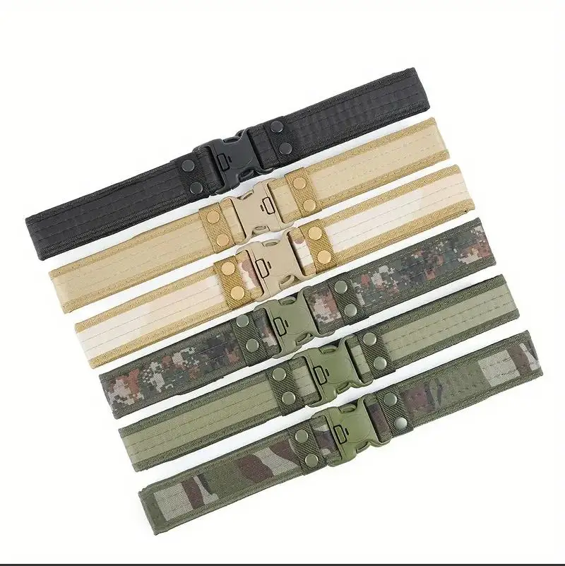 Cinturón tejido para deportes al aire libre para hombre con hebilla de plástico de liberación rápida, tres opciones de color disponibles - imagen 3