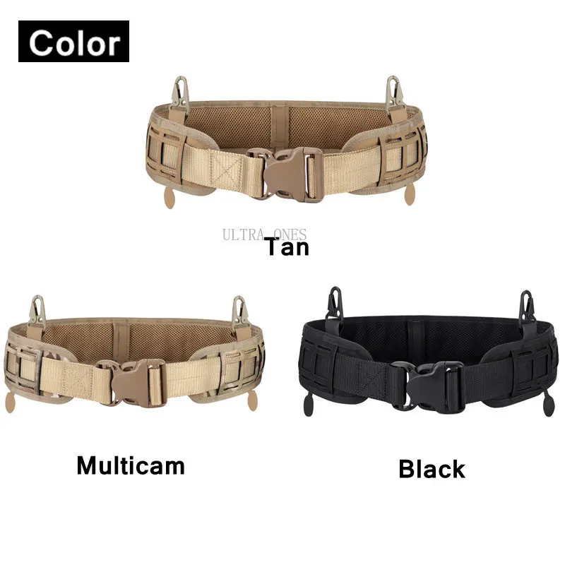 Cinturón táctico para Paintball Airsoft Wargame Molle, cinturones de cintura para combate, caza, tiro, faja ajustable, accesorios de escalada al aire libre - imagen 2