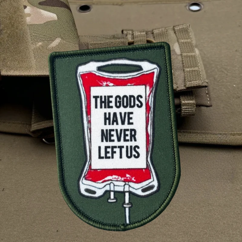 Parche estampado The Gods Have Never Left Us, chaleco táctico, insignia de moral con gancho y bucle, pegatinas para mochila, parches para brazalete para ropa - imagen 4