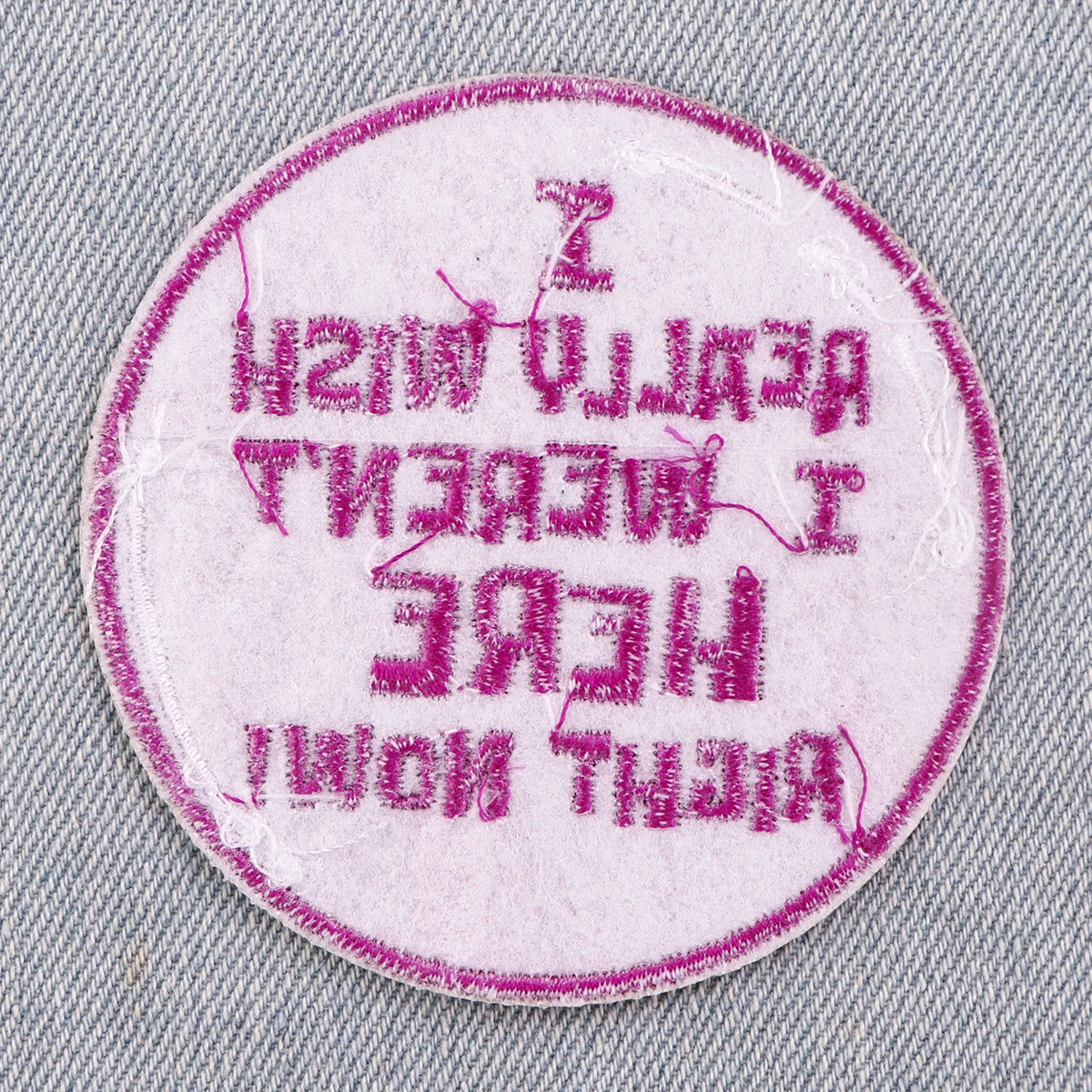 Realmente Ojalá no estuvieras aquí en este momento, parche bordado DIY, parches para planchar en la ropa, pegatinas de costura - imagen 5