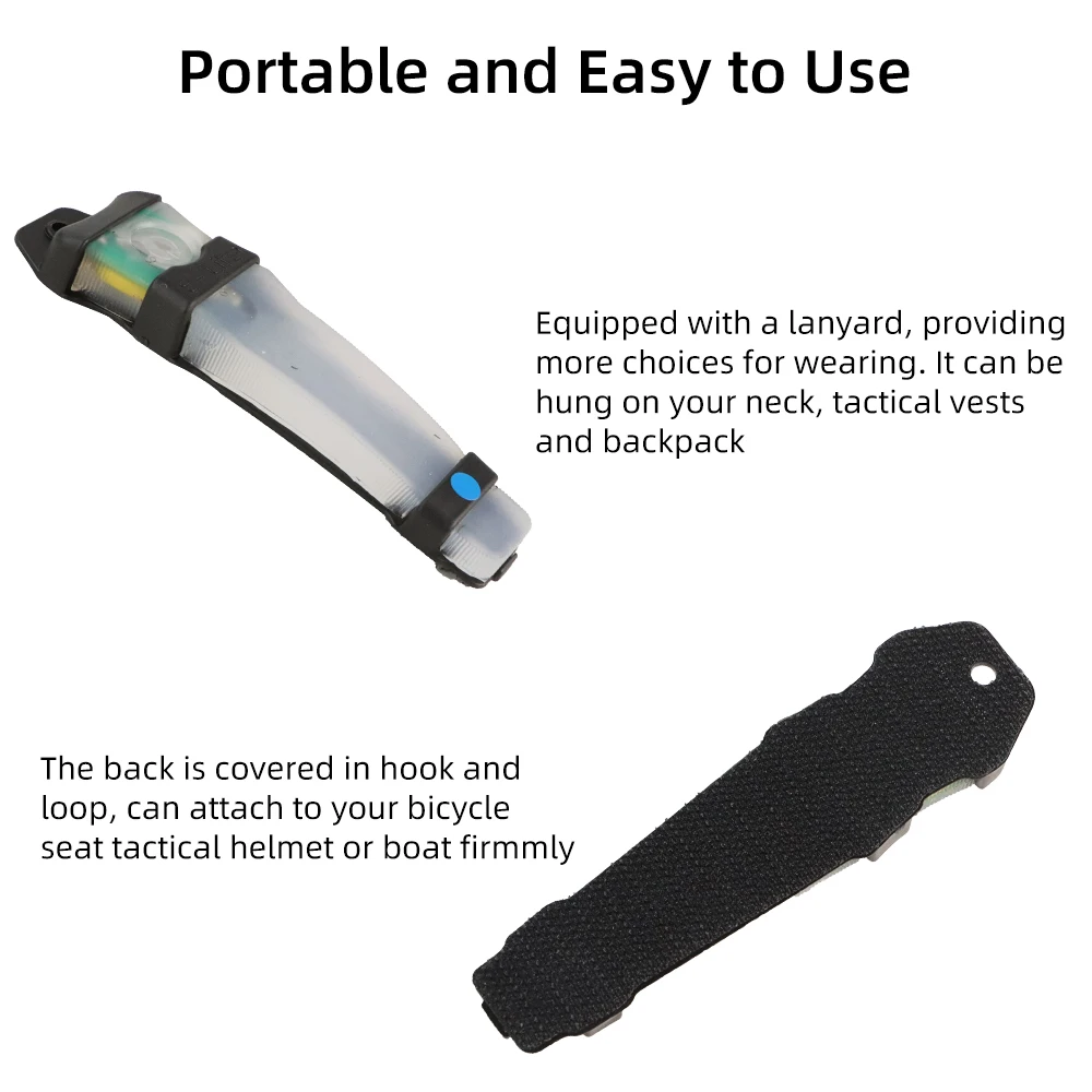 BOOIU-luz táctica para casco, marcador de identificación, Flash de seguridad, luz de señal de supervivencia, accesorios para casco de caza y senderismo - imagen 5