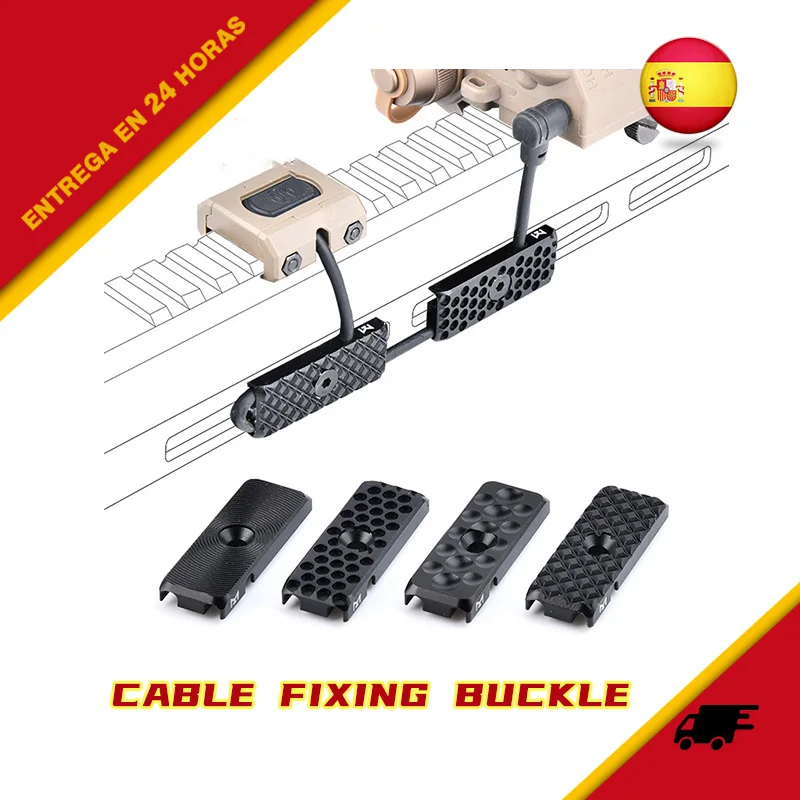 Guía de cables, interruptor remoto de presión, sistema Mlok Keymod, linterna láser, gestión de cables, accesorios para armas de metal airsoft