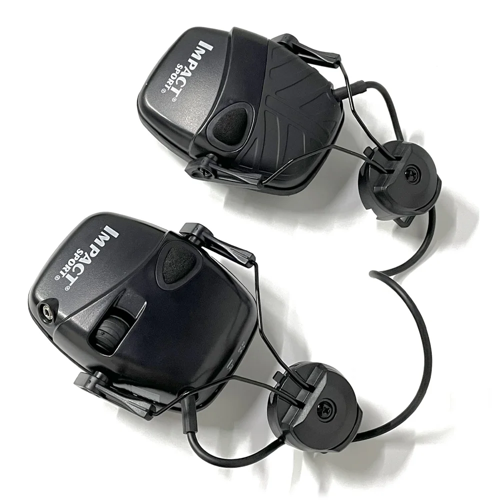 Orejeras electrónicas para tiro, protección auditiva electrónica activa, casco con reducción de ruido, versión montada, auriculares tácticos - imagen 2
