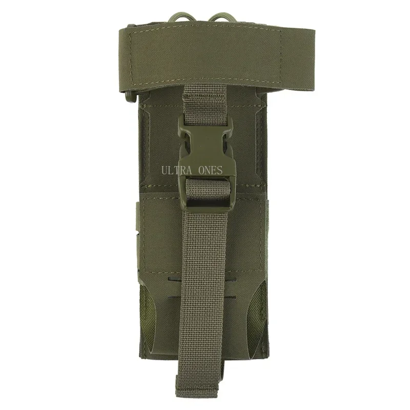 Bolsa táctica Universal para Radio, bolsa de agua Molle, bolsillo para Walkie Talkie, hebilla de liberación rápida, cordón de choque elástico, bolsas para interfono - imagen 3