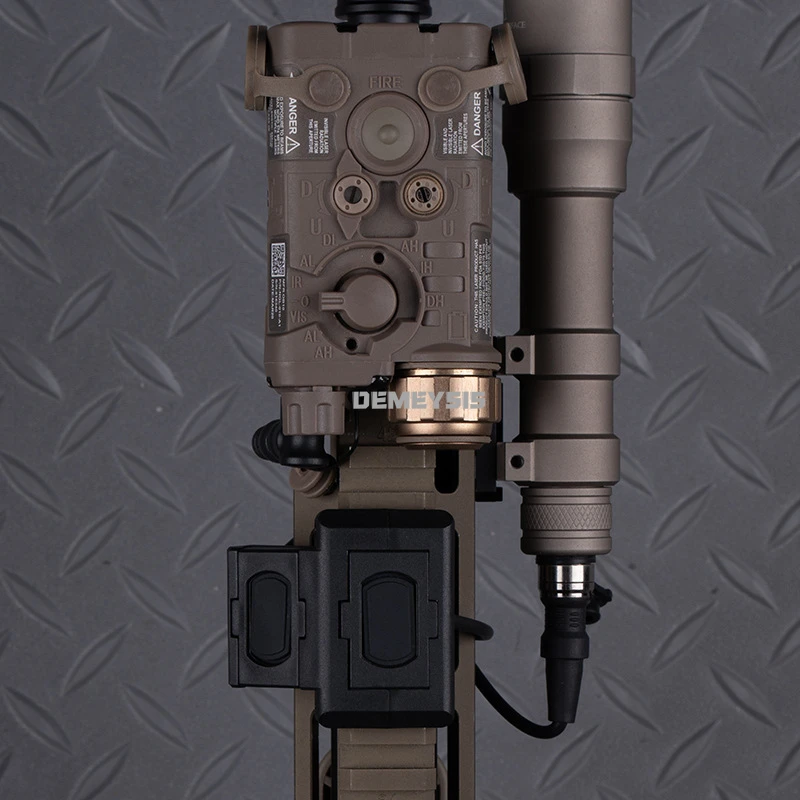 Interruptor de cable MOD, doble Base, 45 grados, se adapta al riel Picatinny, equipo de tiro de Paintball y caza, montaje de cable doble en línea - imagen 4