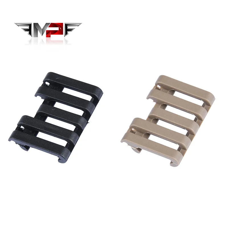 WADSN Greenbase-cubierta de riel con 5 ranuras, interruptor de linterna fija, cola con telar de alambre, accesorios para linterna, carril Picatinny Wireway - imagen 2