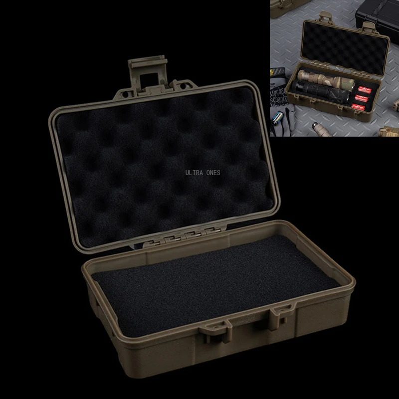 Molle-estuche de almacenamiento de batería táctica Flahslight, caja de equipo de herramientas de caza y tiro, doble esponja, bolsa bloqueable a prueba de golpes