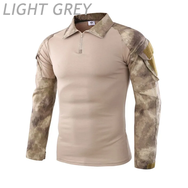 Camiseta táctica de senderismo para hombre de EE. UU., camisa militar de camuflaje para caza y escalada, nueva ropa deportiva transpirable para hombre - imagen 5
