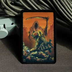 Insignia de moral táctica médica "No hoy", emblema con gancho y bucle impreso, brazalete militar de muerte y soldados, ropa, sombreros, pegatinas