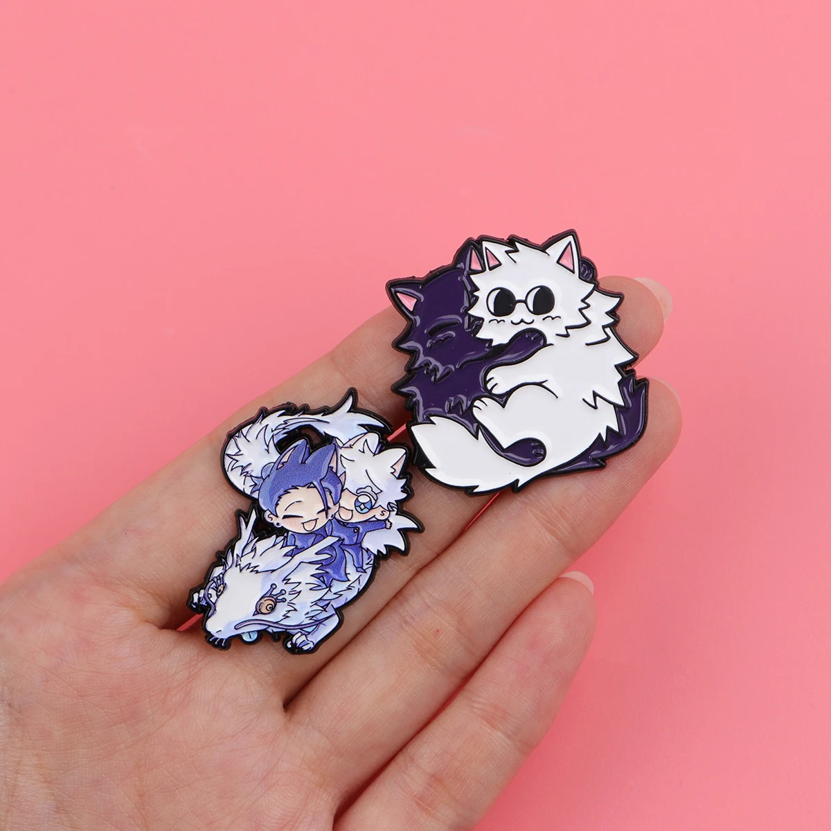 Broches esmalte gato – Pines metálicos de solapa para mochila y sombrero - imagen 4