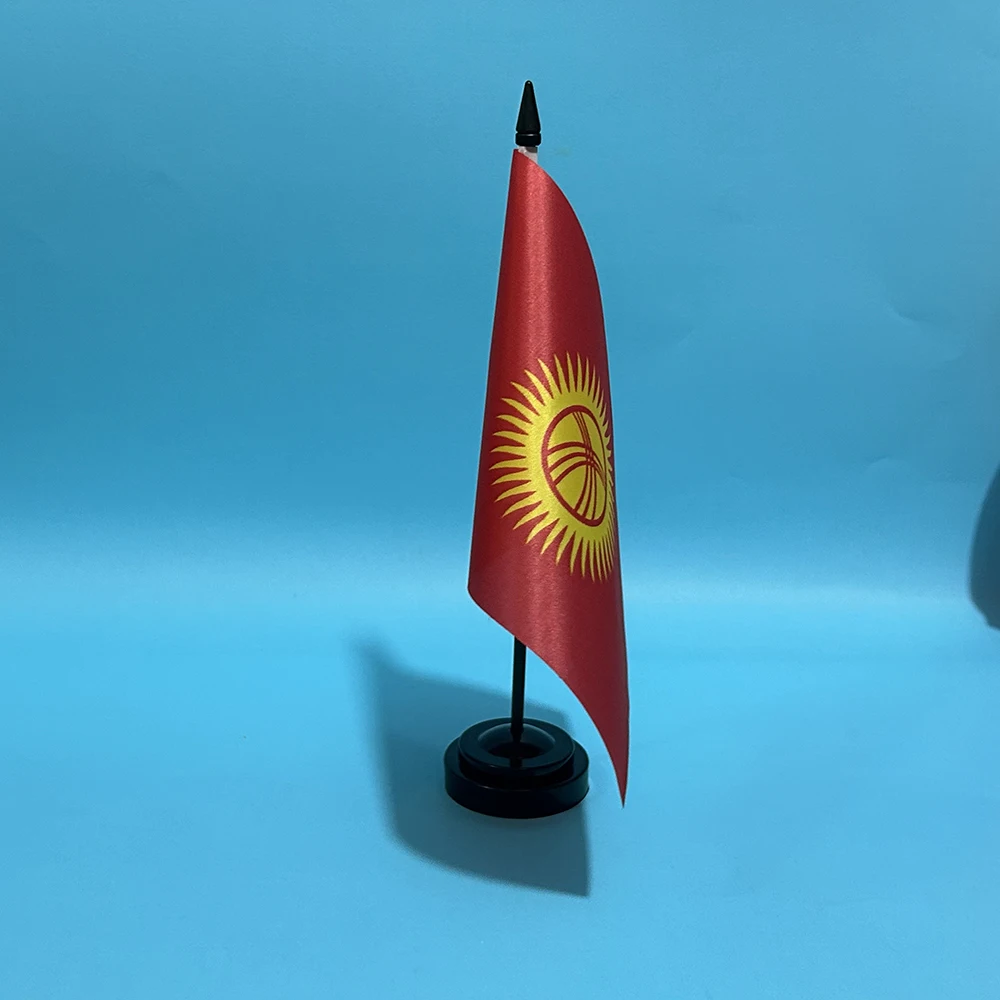 BANDERA DE SKY, bandera de escritorio de oficina de Djibouti, 14x21cm, poliéster, bandera nacional de Djibouti, pancarta de país, adornos de escritorio, banderas - imagen 5