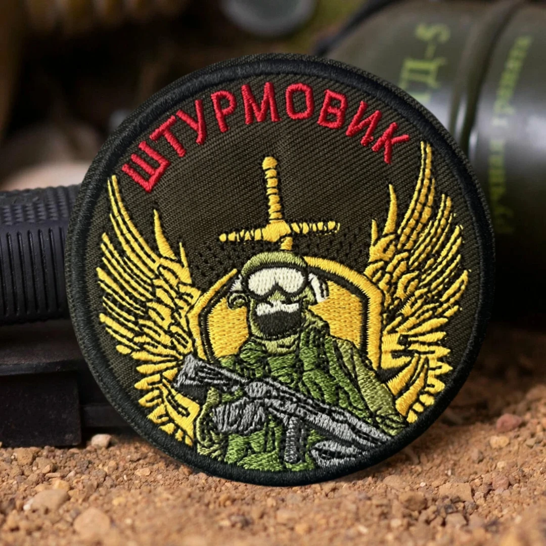 Parches bordados de gancho y bucle "Aircraft Attack Angel" para ropa, pegatinas decorativas para mochila de moral táctica militar - imagen 5