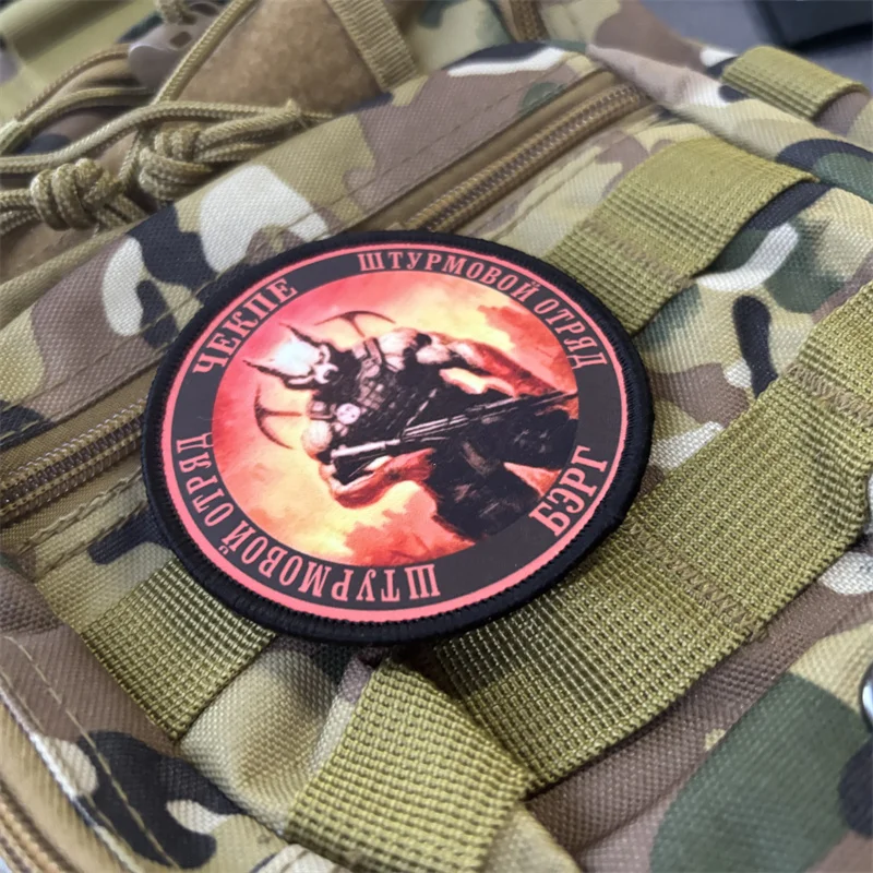 Parche táctico con estampado de demonio para ropa, insignia de moral militar, parches con gancho, accesorios para mochila, pegatinas - imagen 5