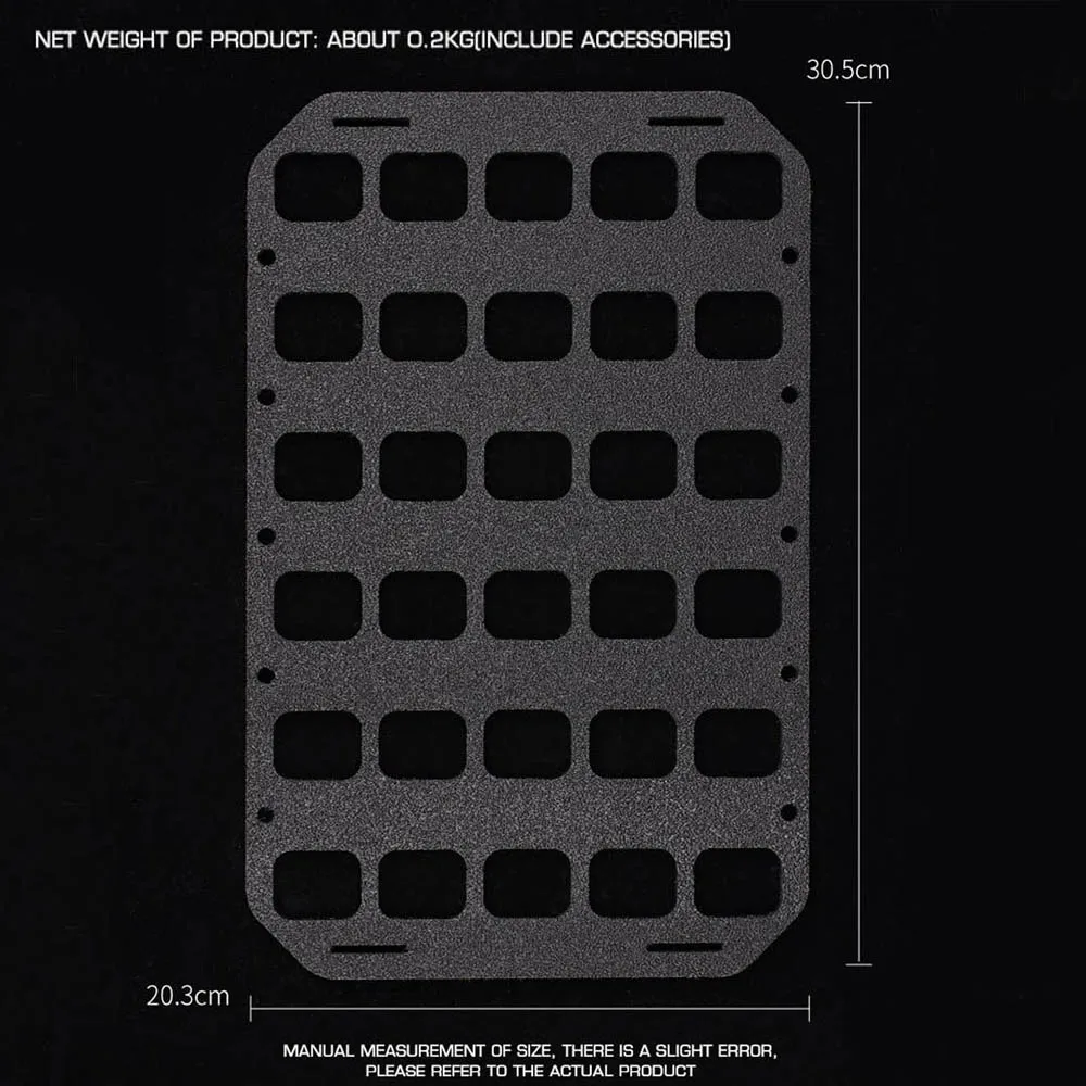 Placa de almacenamiento táctica de PP, 8x12,5 pulgadas, portátil, caza, tiro, funda Airsoft, soporte para revista, mochila, equipo de transporte - imagen 3