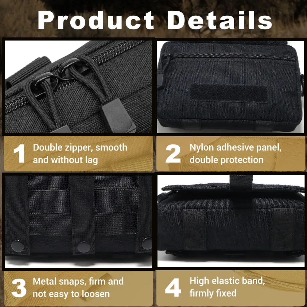 Riñonera táctica EDC MOLLE – Bolsa de primeros auxilios - imagen 3