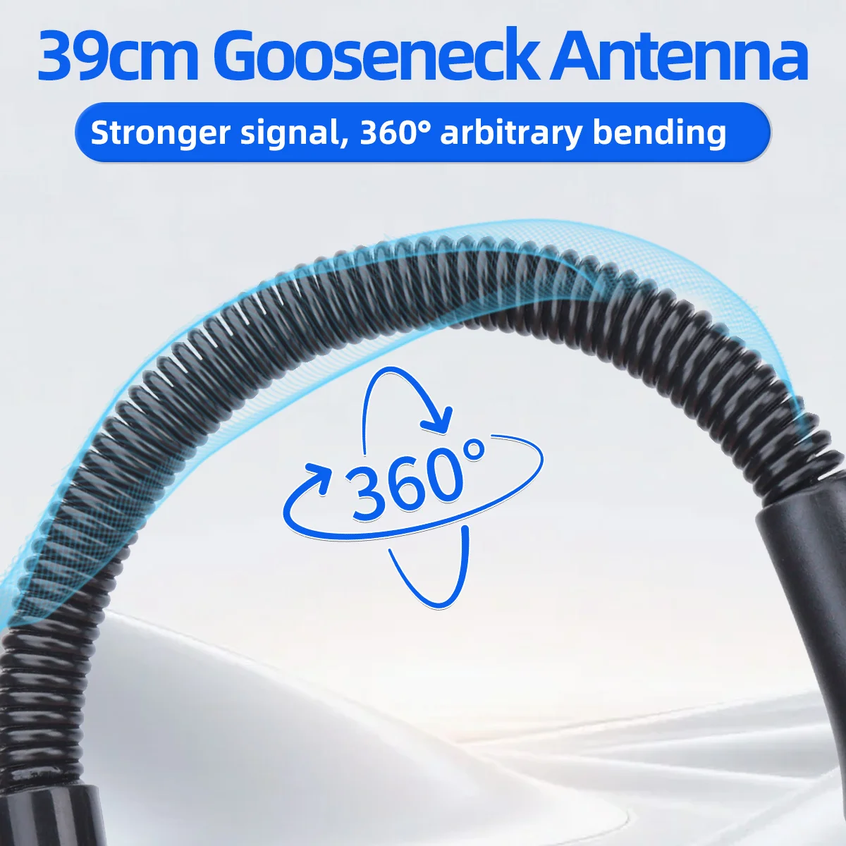 ABBREE AR-166 Walkie Talkie con cuello de cisne antena de alta ganancia UHF VHF SMA-hembra para Baofeng UV-5R Mini UV-21 PRO UV-32 Radio bidireccional - imagen 4