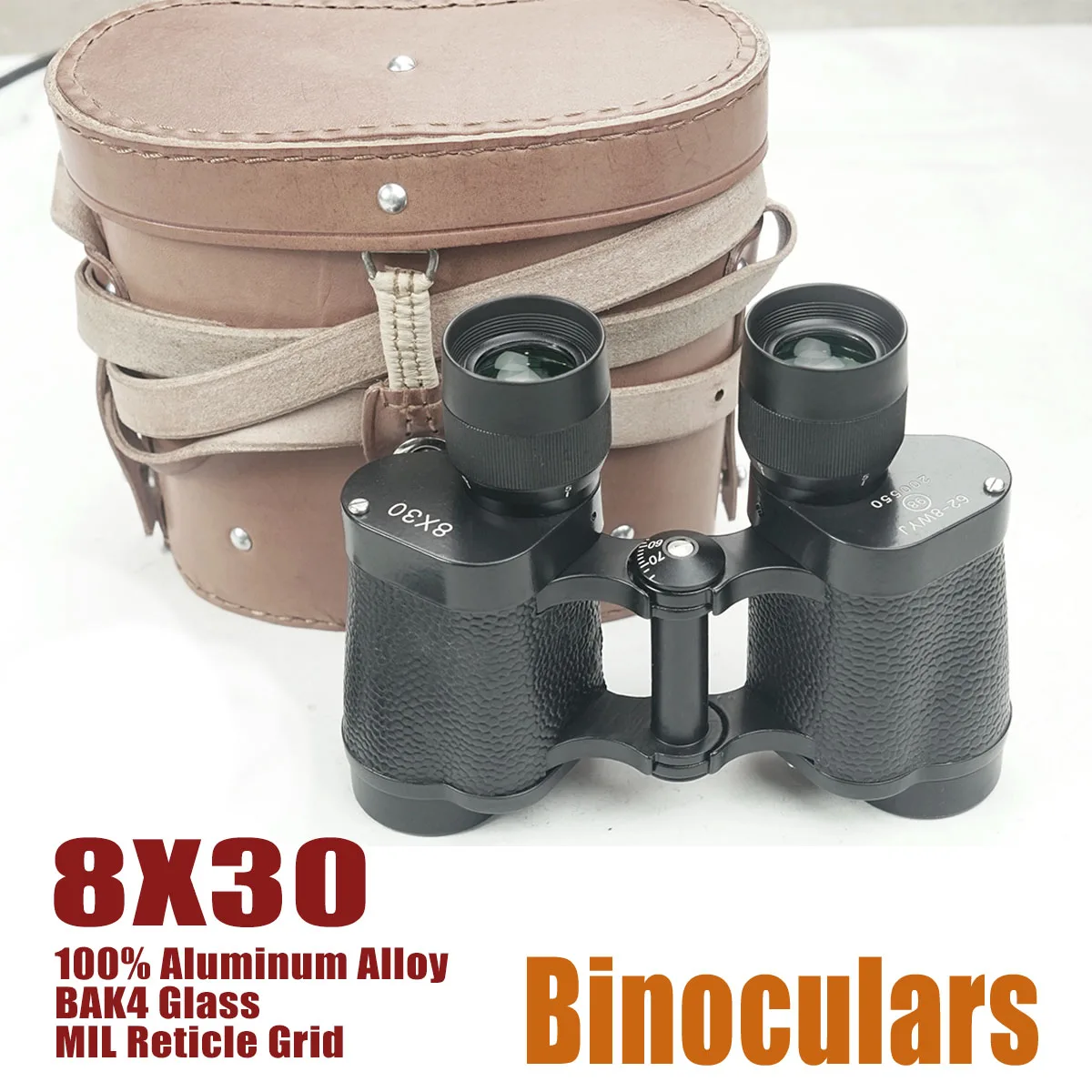 Binoculares Bak4 Roof 8x30 con caja, binoculares compactos económicos, retícula Mil, envío gratis