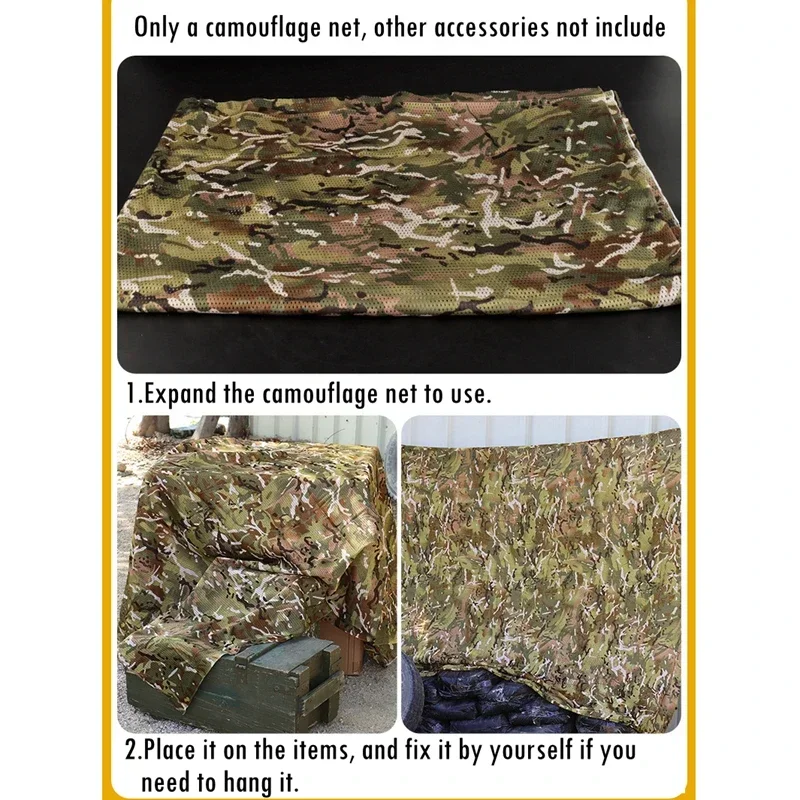 Redes de camuflaje para acampar al aire libre, caza, tiro, refugio, ocultar la red, cubiertas para coche, decoración de barra de jardín, sombra de tienda de entrenamiento - imagen 4