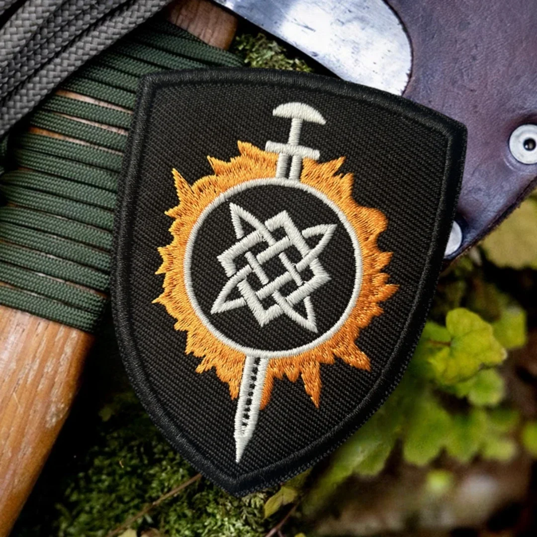Estrella de Svarog, pulsera eslava, parche táctico moral, pegatinas para mochila militar, parches de gancho y bucle bordados para ropa - imagen 4