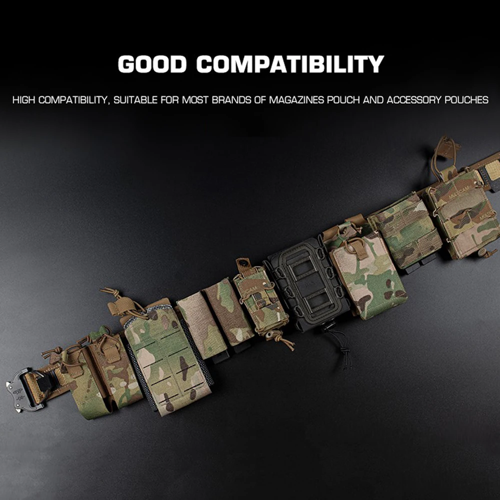 Cinturón táctico de combate especial 3 en 1 de 1,8 pulgadas, hebilla de liberación rápida MOLLE con cinturón interior para caza, cinturones Airsoft para hombres - imagen 4