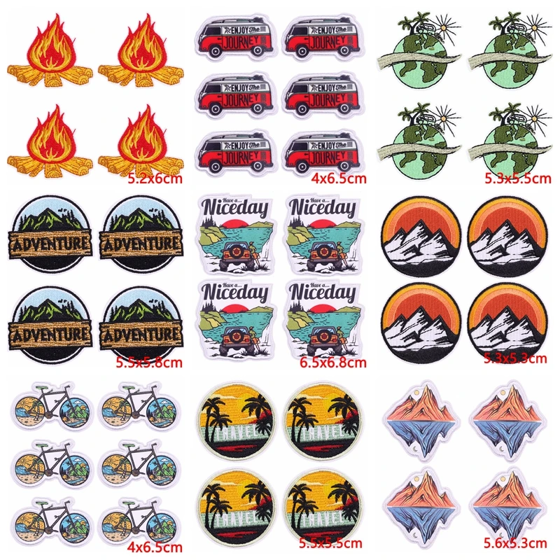 10 unids/lote Niceday parche bordado al aire libre parches para planchar para ropa desierto aventura parches bordados en la ropa
