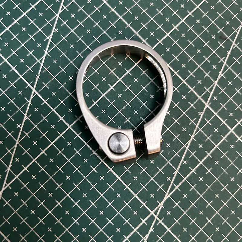 Bicicleta de titanio 31,8 34,9mm abrazadera para tija de sillín soporte de doble Clip/tirón de manillar de una sola pieza de aleación de titanio - imagen 3