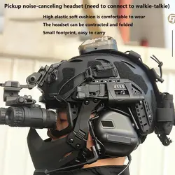 Casco táctico Airsoft con máscara, gafas NVG y cancelación de ruido